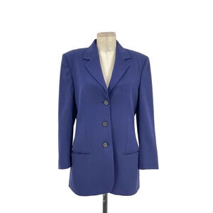 Piazza Sempione for Bergdorf Goodman Navy Blue Suit Blazer‎ Jacket Size 42 US 6